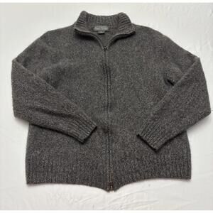 Men’s Daniel Cremieux Signature Collection 100% Cashmere Grey 1/4 Zip Sweater L